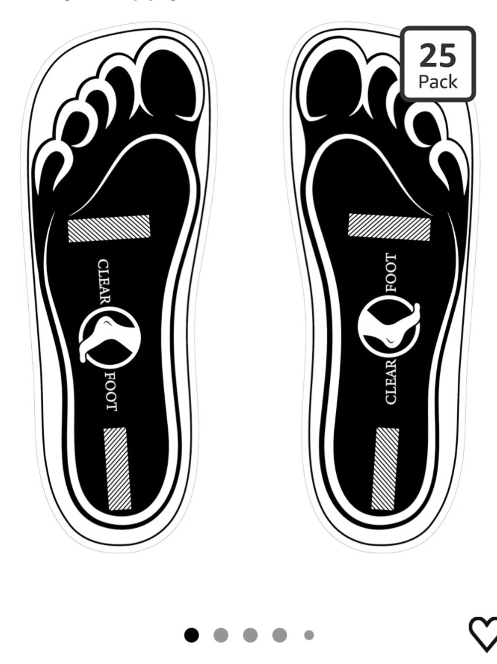Heestar 25Pairs(50Feets) Disposable Stick Spray Tanning Feet Pads